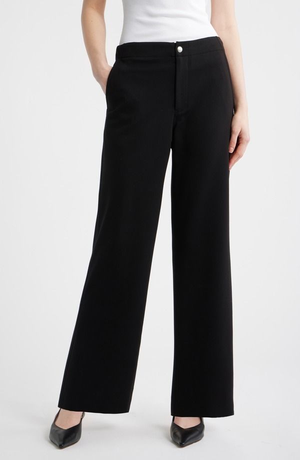 ラグアンドボーン レディース ボトムス カジュアルパンツ ワイドレッグ rag bone Irina Ponte Wide Leg Pants BLACK ブラック