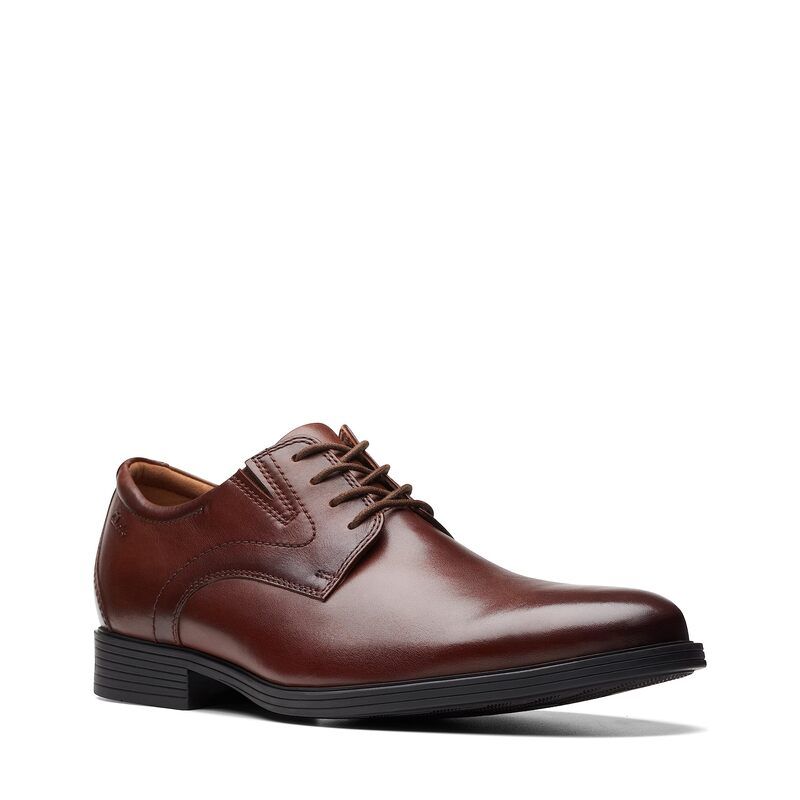 クラークス メンズ シューズ オックスフォード Clarks Whiddon Plain Mahogany Leather