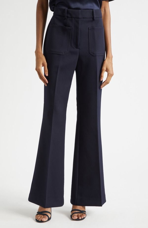 レイス レディース ボトムス レギンス Reiss Priya Fla red Pant NAVY ネイビー