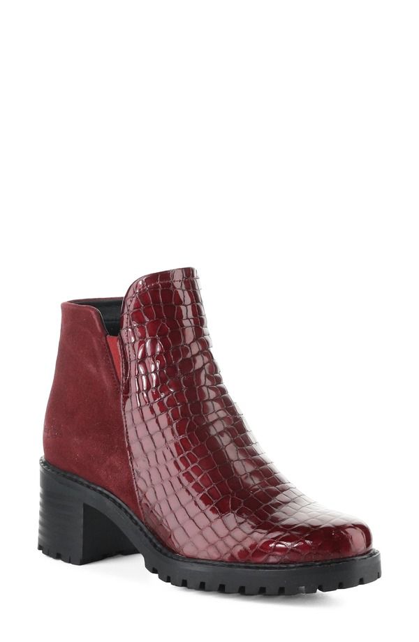ボスアンドコー レディース シューズ ブーツ・レインブーツ Bos Co Inara Bootie Women RED SANGRIA レッド