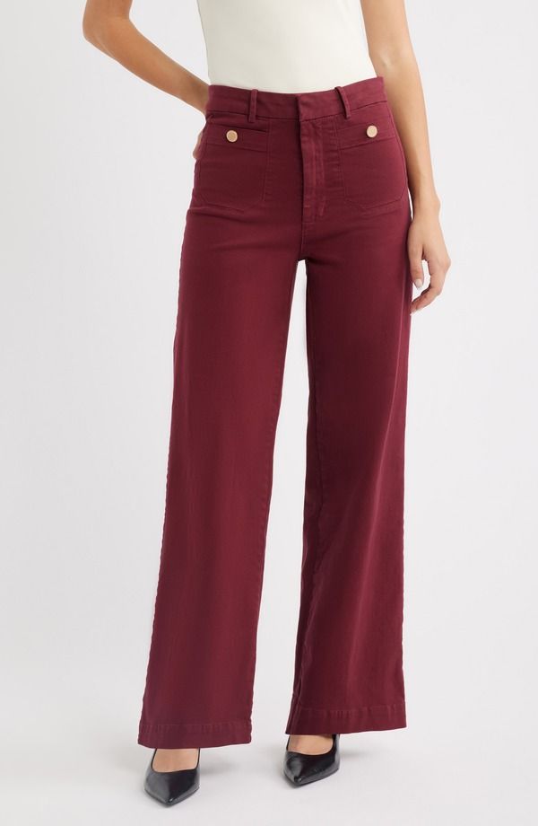 フレーム レディース ボトムス カジュアルパンツ ストレート ハイウエスト FRAME The Modernist High Waistraight Leg Pants BURGUNDY バーガンディ 48,480円