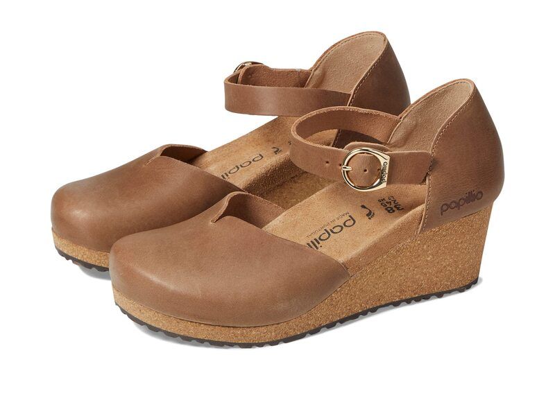 ビルケンシュトック レディース シューズ ヒール サンダル レザー Birkenstock Mary Wedge Sandal Leather Cognac Leather 1