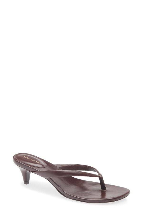 リフォーメーション レディース シューズ サンダル レザー ヒール Reformation Amelia Leather Heeled Thong Sandal Women RUBY LEATHER 49,080円