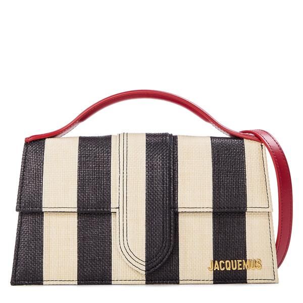 ジャクエムス レディース バッグ レザー Jacquemus Womens Leather Le Grand Bambino Crossbody Bag NaturalBlack ブラック