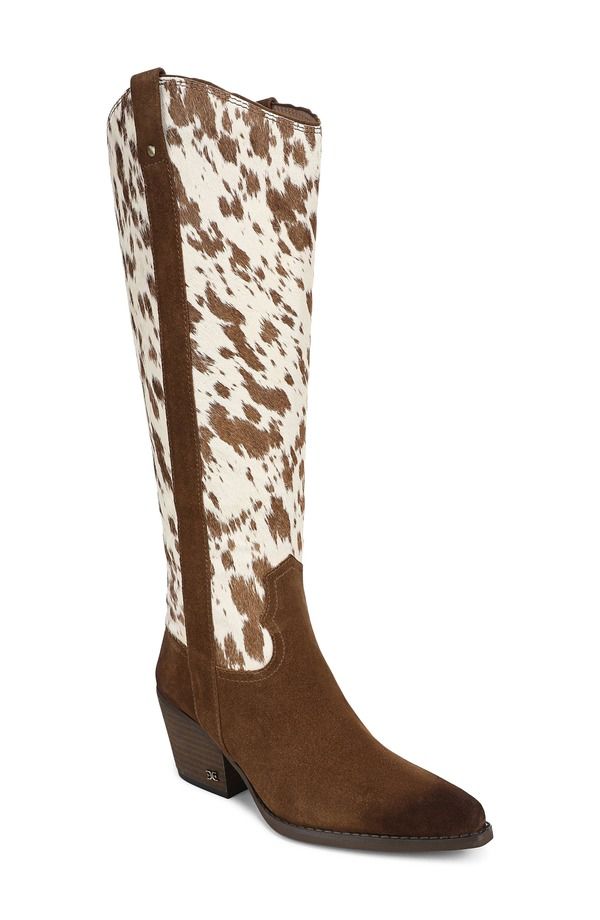 サムエデルマン レディース シューズ ブーツ・レインブーツ Sam Edelman Wyatt Knee High Western Boot Women WARM NUTMEG TAUPE IVORY 50,280円
