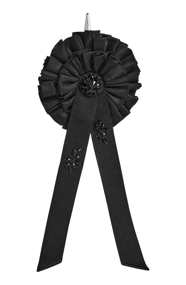 シモーネ・ロシャ レディース バッグ Simone Rocha Crystal Embellished Ribbon Rosette Coin Purse Bag Charm BLACK JET ブラ