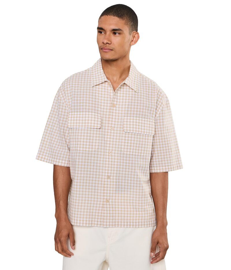 オールセインツ メンズ トップス シャツ AllSaints Rockland Short Sleeve Shirt Desert Yellow イエロー
