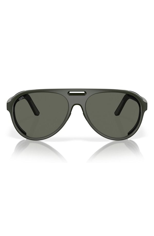 コスタデルマール メンズ アクセサリー サングラス・アイウェア Costa Del Mar 59mm Polarized Pilot Sunglasses MATTE OLIVE GRAY グレー