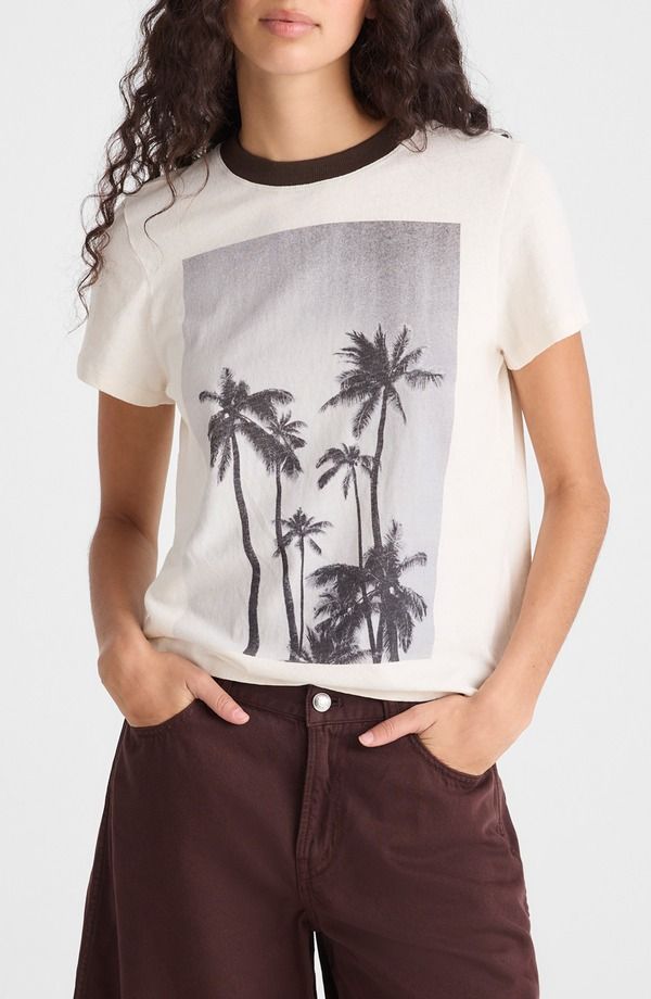 メイドウェル レディース トップス Tシャツ グラフィック Madewell The Relaxed Graphic TShirt PALM TREE