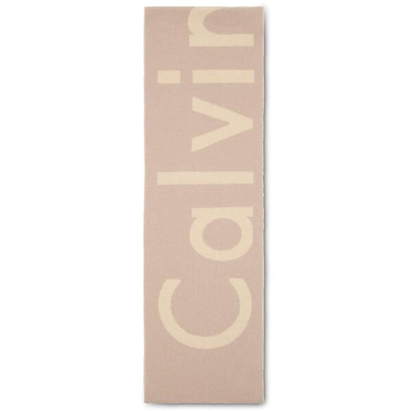 カルバンクライン レディース アクセサリー マフラー・ストール・スカーフ ロゴ Calvin Klein Womens Logo Midweight Scarf Beige ベージュ
