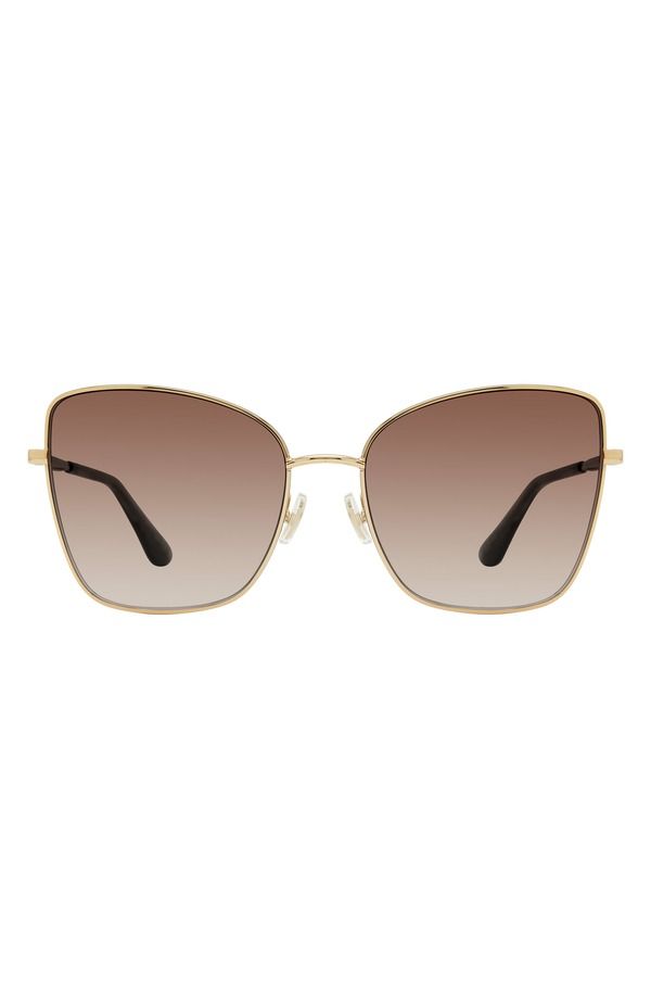 スチュアート ワイツマン レディース アクセサリー サングラス・アイウェア Stuart Weitzman 58mm Gradient Butterfly Sunglasses GOLD BROWN