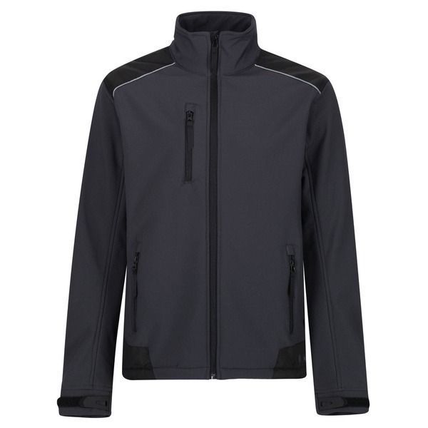 レガッタ メンズ アウター ジャケット・ブルゾン Regatta Sandstom Workwear Softshell Jacket Seal Grey and Black ブラック 17,985円