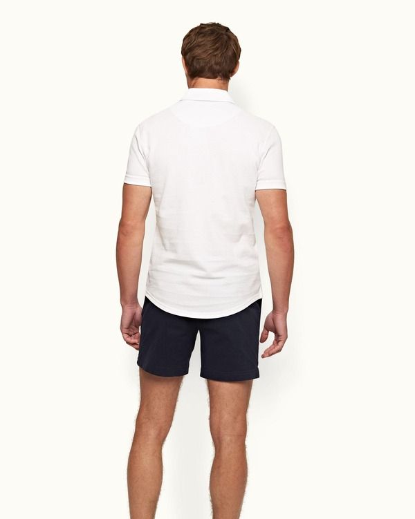 オールバー ブラウン メンズ トップス ポロシャツ Orlebar Brown Sebastian Pique Tailo red Fit Pique Polo Shirt White ホワイト