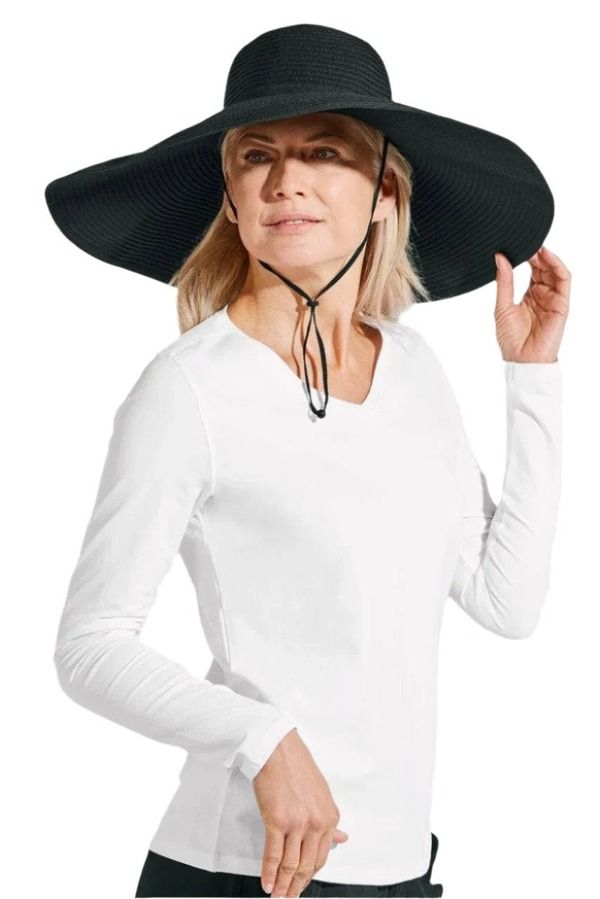 クーリバー レディース アクセサリー 帽子 Coolibar Womenshelby Ultra Wide Sun Hat UPF 50 Sun Protection Black ブラック