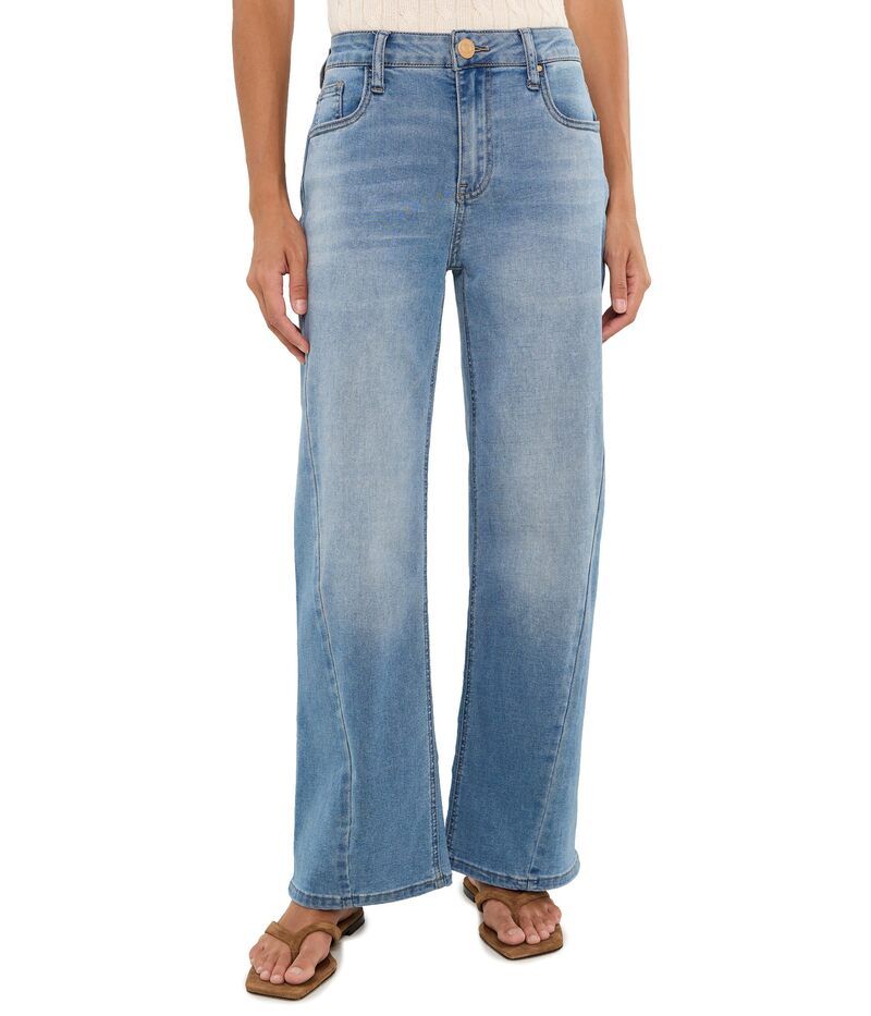 カットフロムザクロス レディース ボトムス デニムパンツ ワイドレッグ プチ KUT from the Kloth Petite Jean HighRise Wide Leg Loveliness