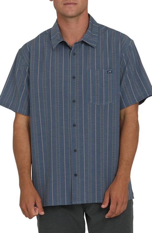 ビラボン メンズ トップス シャツ Billabong ADiv Surftrek Transit Short Sleeve ButtonUp ShirtRUE NAVY ネイビー