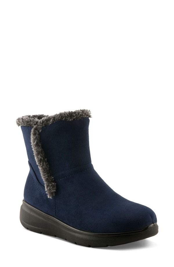 フレクサス レディース シューズ ブーツ・レインブーツ Flexus by Spring Step Daeloriah Wateresistant Faux Fur Bootie Women NAVY 18,235円