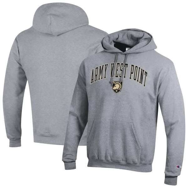 チャンピオン メンズ アウター パーカー・スウェット フリース Mens Champion Heather Gray Army Blacknights Basic Arch Fleece Pullov