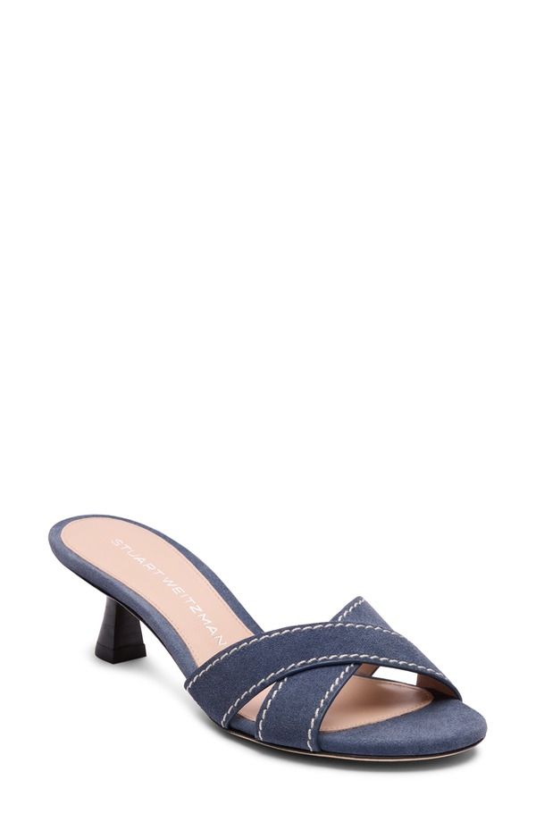 スチュアート ワイツマン レディース シューズ パンプス サンダル ミニ ヒール Stuart Weitzman Minimalist Kitten Heel Slide Sandal Women S