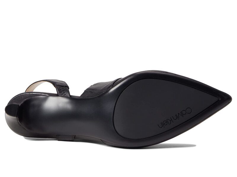 カルバンクライン レディース シューズ ヒール Calvin Klein Larin Black Leather ブラック