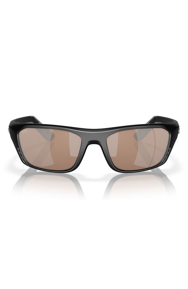 コスタデルマール メンズ アクセサリー サングラス・アイウェア Costa Del Mar 57mm Polarized Rectangular Sunglasses BLACK COPPER SIL