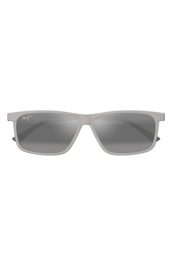 マウイジム メンズ アクセサリー サングラス・アイウェア プラスサイズ Maui Jim Pulama 56mm PolarizedPlus2 Rectangular Sunglasses GREY 56,280円