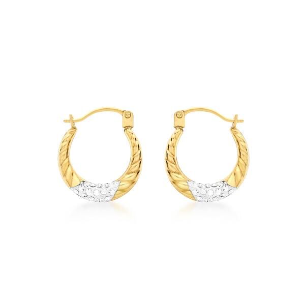 ビー ユー レディース アクセサリー ピアス・イヤリング Be You 9ct Gold Crystalique Creolearrings Gold ゴールド