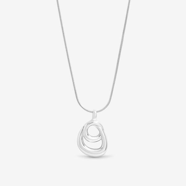 シンプリーシルバー レディース アクセサリー ネックレス・チョーカー Simply Silver Sterling Silver 925 Polished Swirl Pendant Silver シ