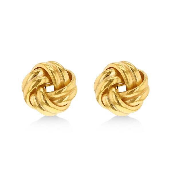ビー ユー レディース アクセサリー ピアス・イヤリング Be You 9ct Goldouble Knot Studs Yellow Gold イエロー