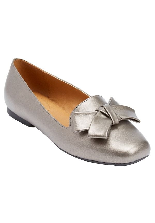 コンフォートビュー レディース シューズ パンプス Comfortview The Rafika Slip On Flat Women GUNMETAL ガンメタル