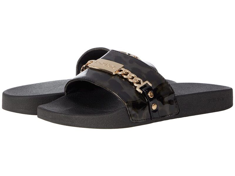 ベベ レディース シューズ サンダル Bebe Faline BlackGrey Leopard ブラック