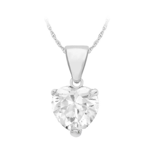 ビー ユー レディース アクセサリー ネックレス・チョーカー レース Be You Sterling Silver CZ Heart Necklace Silver シルバー