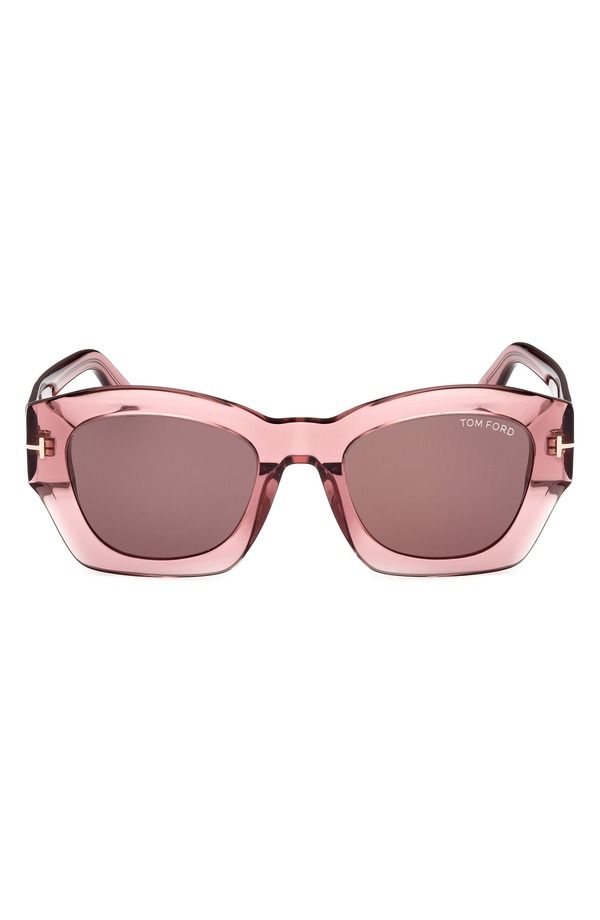 トム・フォード レディース アクセサリー サングラス・アイウェア TOM FORD Guilliana 52mm Geometric SunglassesHINY PINK BROWN ピンク