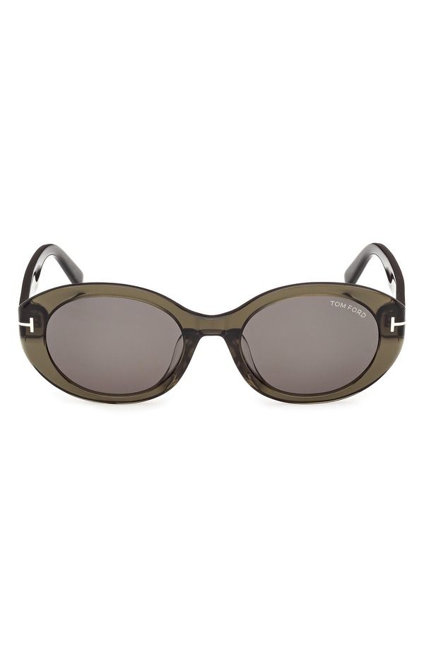 トム・フォード レディース アクセサリー サングラス・アイウェア TOM FORD Jasmin 54mm Oval Sunglasses TRANSPARENT GREEN グリーン
