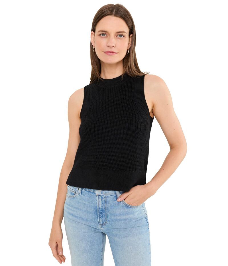 525 アメリカ レディース アウター ニット・セーター クルーネック 525 america Demi High Crew Neck Tank Black ブラック