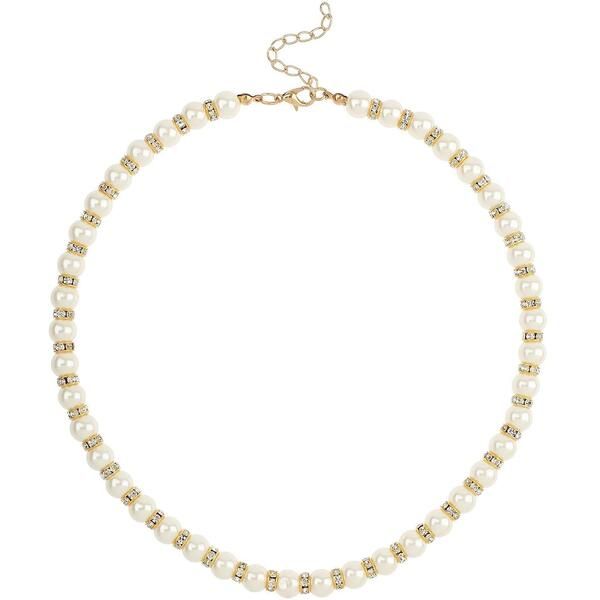 メイソン ナイト イェーガー レディース アクセサリー ネックレス・チョーカー レース Mason Knight Yager Faux 6mm Pearl And Crystal Bead Neckl