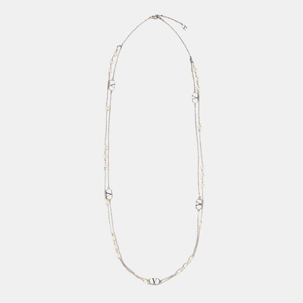 ヴァレンティノ レディース アクセサリー ネックレス・チョーカー レース Valentino Garavani Womensignature Metal Chainecklace PalladiumC