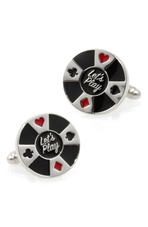 カフリンク メンズ アクセサリー カフスボタン Cufflinks Inc Poker Chip Cuff Links BLACK ブラック