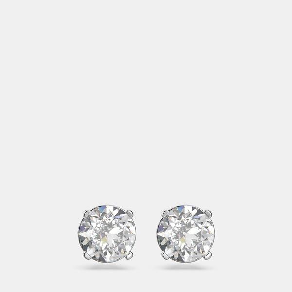 スワロフスキー レディース アクセサリー ピアス・イヤリング Swarovski Stillattract stud earrings Round cut White Rhodium plated S