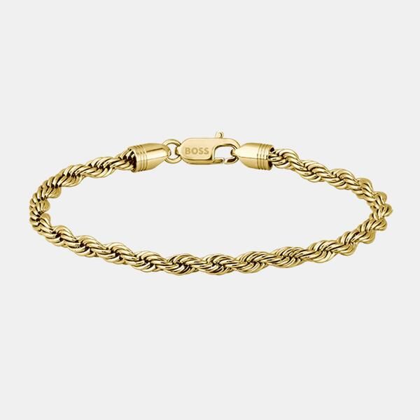 ボス メンズ アクセサリー ブレスレット・バングル・アンクレット Boss Gents BOSS Myles Gold IP Rope Chain Bracelet Gold ゴールド