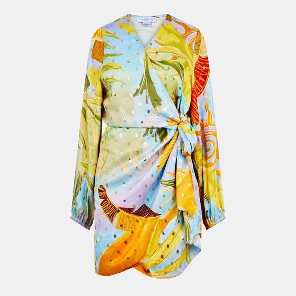 ネバーフリードレスド レディース トップス ワンピース Never Fully Dressed Womensky Vienna Wrap Dress Blue ブルー