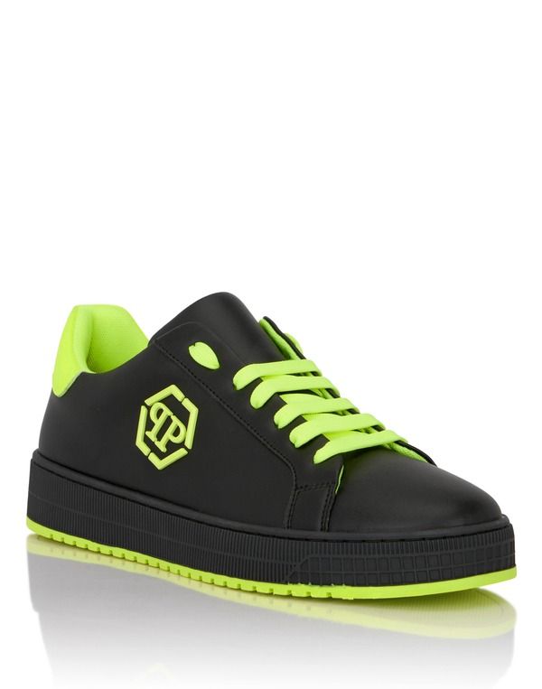 フィリッププレイン レディース シューズ スニーカー PHILIPPLEIN Sneakers Neon Rock LowTop Unisex Unisex blackyellow ブラック