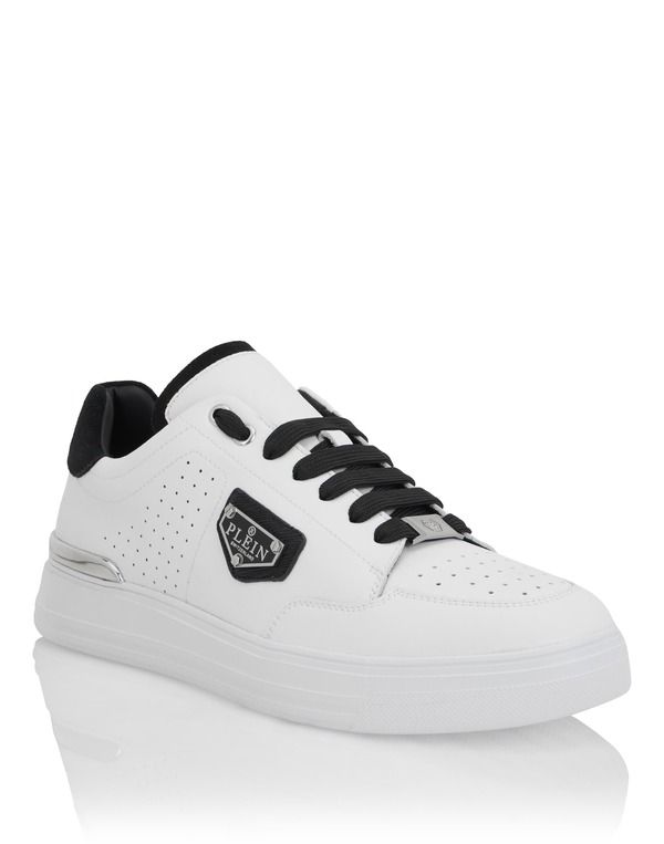 フィリッププレイン レディース シューズ スニーカー PHILIPPLEIN LowTop Sneakers Triangle Performance Unisex Unisex whiteblack