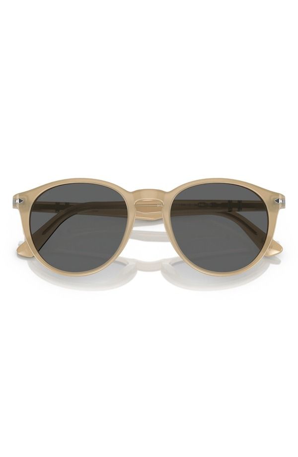ペルソル レディース アクセサリー サングラス・アイウェア Persol 52mm Round Sunglasses OPAL BEIGE ベージュ