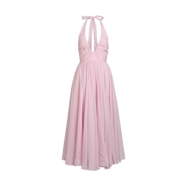 バードット レディース トップス ワンピース ミディ コットン ホルター Bardot Womens Dorota Halter Neck Cotton Midi Dress Pink ピンク