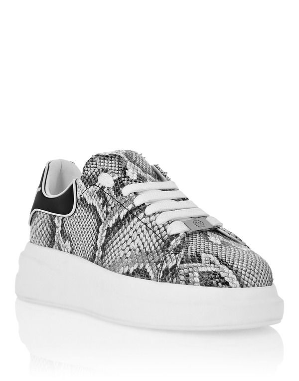 フィリッププレイン レディース シューズ スニーカー プリント PHILIPPLEIN Low Top Sneakers Roccia Print Unisex Unisex white ホワイト