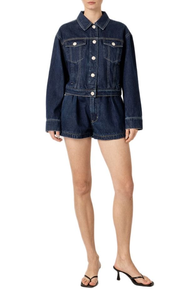 イングリッシュファクトリー レディース ボトムス デニムパンツ ジャケット English Factory Denim Trucker Jacket NAVY ネイビー