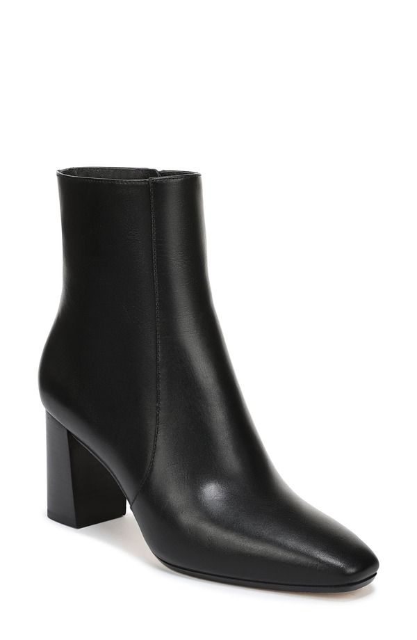 ヴェロニカ ベアード レディース シューズ ブーツ・レインブーツ ヒール Veronica Beard Cassina Block Heel Bootie Women BLACK LEATHER ブラ