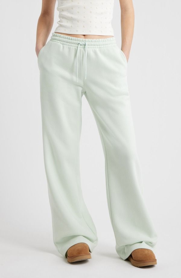 ビーピー レディース ボトムス カジュアルパンツ ワイドレッグ スウェットパンツ BP Baggy Wide Leg Sweatpants GREEN CLOUD グリーン