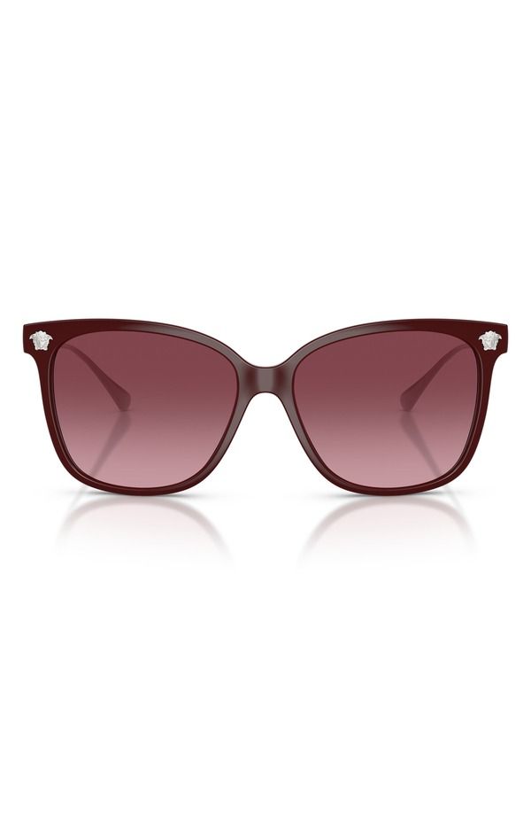 ヴェルサーチ レディース アクセサリー サングラス・アイウェア Versace 57mm Square Sunglasses BURGUNDY PINK DARK VIOLET バーガンディ